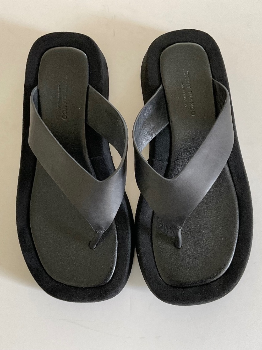 TONY BIANCO Ives Flip Flop Black Como Size Women’s 5